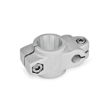 KSU - Two-Way Connector Clamp, Aluminum, with screw, stainless steel