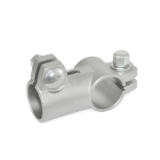 TE - Stainless Steel-Flanged Connector Clamps, Type A, without seals, with stainless steel cap nut DIN 917