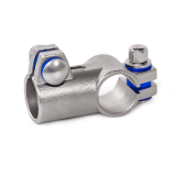 TE - Stainless Steel-Flanged Connector Clamps, Type B, with seals, with stainless steel cap nut DIN 917