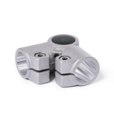 ES - Angle Connector Clamps, Aluminum, with screw, steel zinc plated